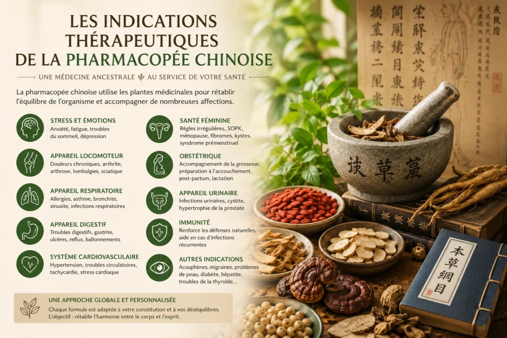 indications pharmacopée chinoises