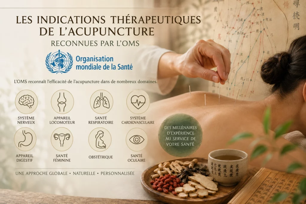 indications thérapeutiques acupunctures ok OMS